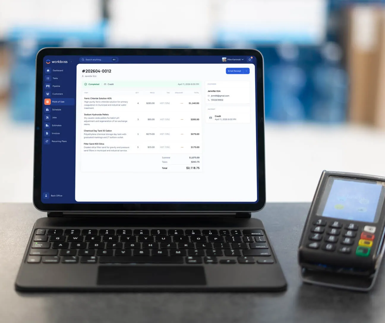WorkBoss point of sale